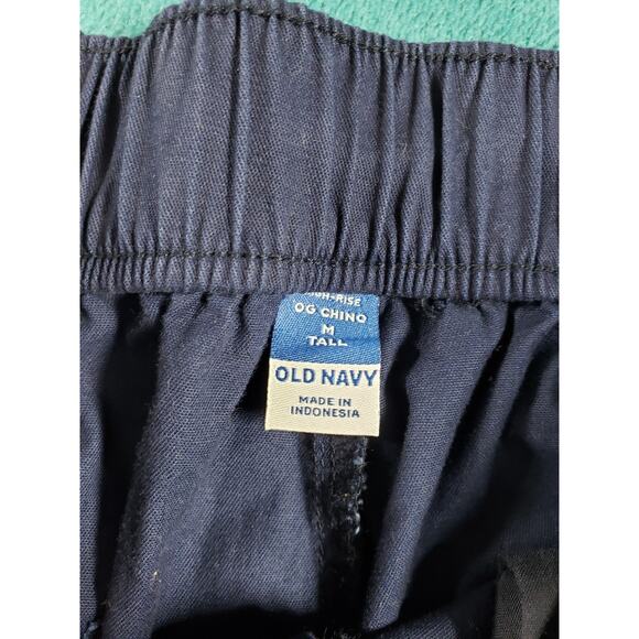 Old Navy Pants Size Medium Tall Womens Blue Stretch Chino Khaki Straight NWT - Picture 5 of 14